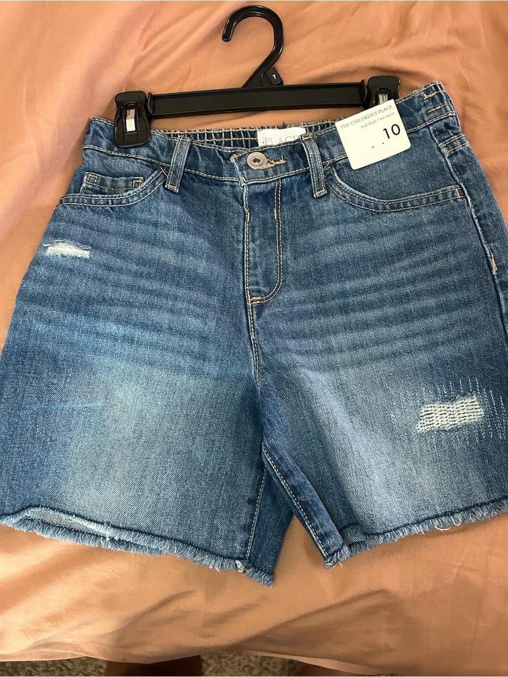 The Children's Place Medium Blue Distressed Denim Shorts